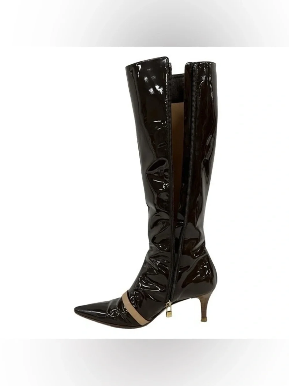 Louis Vuitton Y2K 2004 Vintage Gina Amaryllis Patent Leather Boots 6.5 - Picture 5 of 9